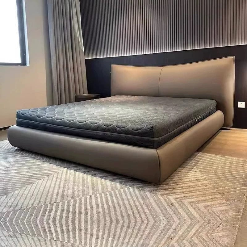 Luxury Croissant Leather Bed