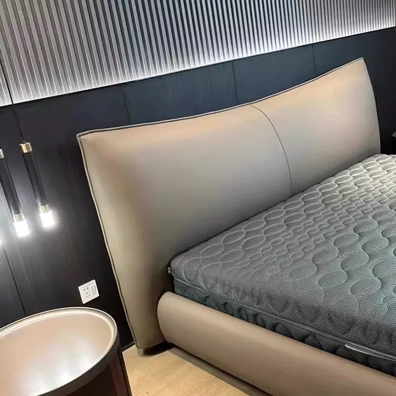 Luxury Croissant Leather Bed